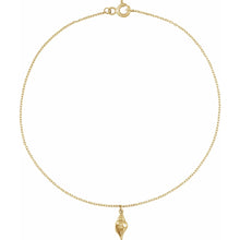 Load image into Gallery viewer, 14K Yellow Gold Shell 9&quot; Anklet
