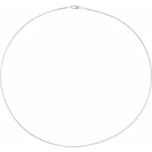 Load image into Gallery viewer, Rhodium-Plated Sterling Silver 1mm Box Chain In Multiple Lengths
