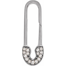 Load image into Gallery viewer, 14K Gold 1/10cttw Natural Diamond Safety Pin Bail In Multiple Colors
