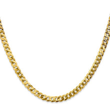 Load image into Gallery viewer, 10k Yellow Gold 4.75mm Flat Beveled Curb 22&quot; Chain
