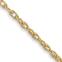 Load image into Gallery viewer, 10K Gold 1.15mm 18&quot; Cable Rope Chain In Multiple Colors
