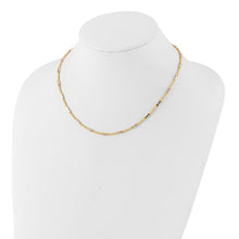 Load image into Gallery viewer, 10K Tri-color Diamond-cut Beaded 18&quot; Necklace
