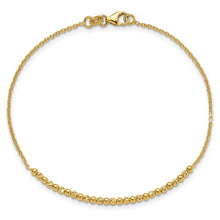 Load image into Gallery viewer, 10K Yellow Gold Diamond-cut Beaded 7.5&quot; Bracelet
