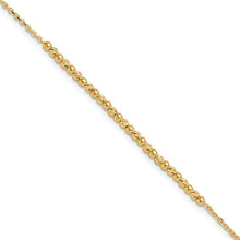 Load image into Gallery viewer, 10K Yellow Gold Diamond-cut Beaded 7.5&quot; Bracelet
