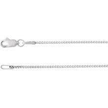 Load image into Gallery viewer, Rhodium-Plated Sterling Silver 1mm Box Chain In Multiple Lengths
