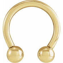 Load image into Gallery viewer, 14K Gold 5/16&quot; Circular Septum Barbell In Multiple Colors
