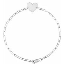 Load image into Gallery viewer, 14K Gold Heart 7&quot; Bracelet In Multiple Colors
