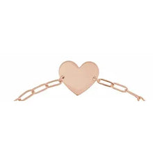 Load image into Gallery viewer, 14K Gold Heart 7&quot; Bracelet In Multiple Colors
