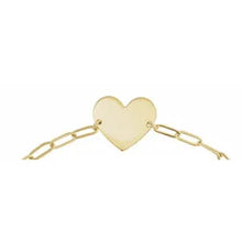 Load image into Gallery viewer, 14K Gold Heart 7&quot; Bracelet In Multiple Colors
