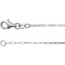 Load image into Gallery viewer, Sterling Silver 1.25mm Paperclip Chain In Multiple Lengths
