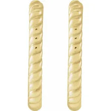 Load image into Gallery viewer, 14K Gold Elongated Oval 20mm Rope Huggies In Multiple Colors
