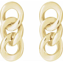 Load image into Gallery viewer, 14K Gold Curb Chain Link Earrings In Multiple Colors
