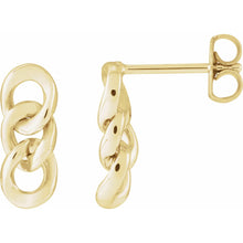 Load image into Gallery viewer, 14K Gold Curb Chain Link Earrings In Multiple Colors
