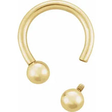 Load image into Gallery viewer, 14K Gold 5/16&quot; Circular Septum Barbell In Multiple Colors
