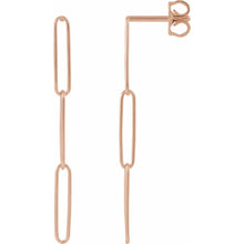 Load image into Gallery viewer, 14K Gold Paperclip-Style Earrings In Multiple Colors
