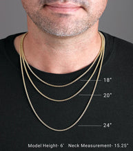 Load image into Gallery viewer, Sterling Silver Figaro Chain In Multiple Sizes and Lengths
