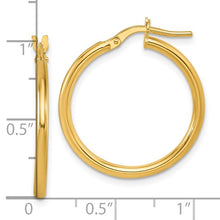 Load image into Gallery viewer, 14K Yellow Gold Polished Hoop Earrings
