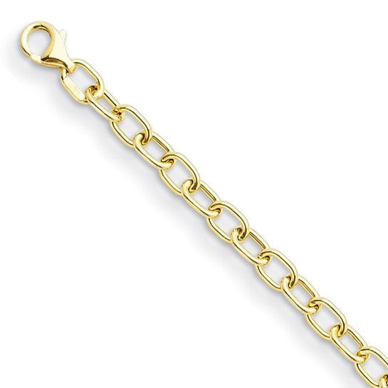 14k Yellow Gold 5.2mm Open Link Cable 7.5