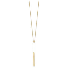 Load image into Gallery viewer, 14K Yellow Gold Polished Diamond Bar Y-Drop 16&quot; with 2&quot; ext. Necklace
