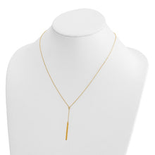 Load image into Gallery viewer, 14K Yellow Gold Polished Diamond Bar Y-Drop 16&quot; with 2&quot; ext. Necklace
