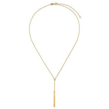 Load image into Gallery viewer, 14K Yellow Gold Polished Diamond Bar Y-Drop 16&quot; with 2&quot; ext. Necklace
