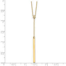 Load image into Gallery viewer, 14K Yellow Gold Polished Diamond Bar Y-Drop 16&quot; with 2&quot; ext. Necklace
