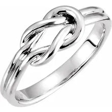 Load image into Gallery viewer, Sterling Silver 6mm Knot Ring, Sizes 5-8
