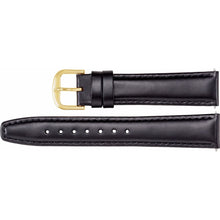 Load image into Gallery viewer, Black Leather Saddle Padded Watch Band In Multiple Colors &amp; Sizes
