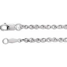 Load image into Gallery viewer, Sterling Silver 2 mm Rope Chain in Multiple Lengths
