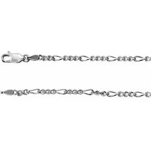 Load image into Gallery viewer, Sterling Silver 2.5mm Figaro Chain In Multiple Lengths
