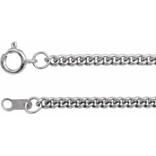 Load image into Gallery viewer, Sterling Silver 2.25mm Curb Chain In Multiple Lengths

