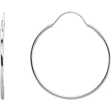 Load image into Gallery viewer, Sterling Silver 1.3mm Hinged Hoop Earrings In Multiple Sizes
