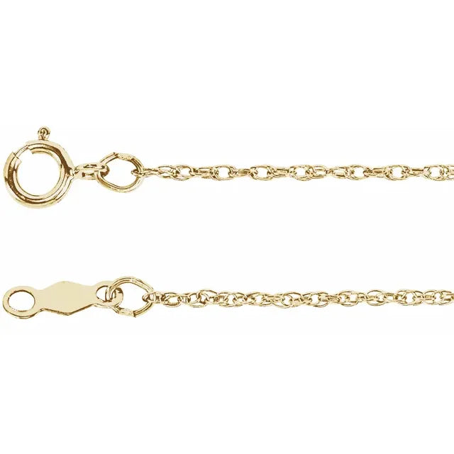 14K Yellow Gold 1mm Rope 7