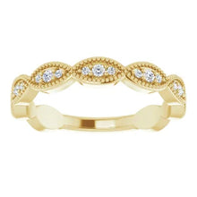 Load image into Gallery viewer, 14K Gold 1/5cttw Natural Diamond Infinity Anniversary Band In Multiple Colors, Sizes 6-8
