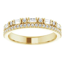 Load image into Gallery viewer, 14K Gold 3/8cttw Natural Diamond Double Row Anniversary Band In Multiple Colors - Sizes 6-8
