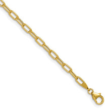 Load image into Gallery viewer, 14k Yellow Gold 3.0mm Semi-Solid Paperclip 18&quot; Chain
