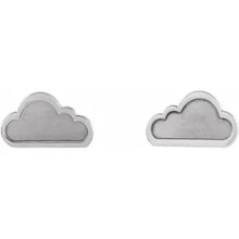 Load image into Gallery viewer, Sterling Silver Tiny Cloud Earrings
