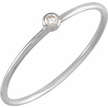 Load image into Gallery viewer, 14K Gold Tiny .03cttw Natural Diamond Stackable Ring In Multiple Colors - Sizes 5-8
