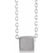 Load image into Gallery viewer, 14K Gold 5x5 mm Cube 18&quot; Necklace In Multiple Colors
