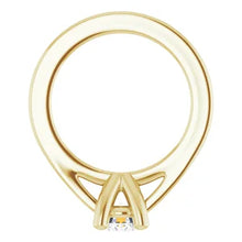 Load image into Gallery viewer, 14k Gold .03cttw Natural Diamond Tiny Solitaire Ring Dangle In Multiple Colors
