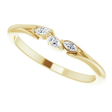 Load image into Gallery viewer, 14K Gold 1/10cttw Natural Diamond Ring In Multiple Colors, Sizes 6-8
