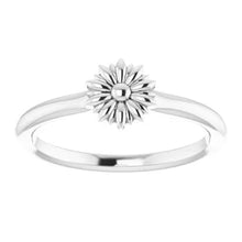 Load image into Gallery viewer, Sterling Silver Stackable Floral Ring, Sizes 5-8
