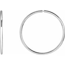 Load image into Gallery viewer, Sterling Silver Endless 1.6mm Wide Hoop Tube Earrings In Multiple Sizes

