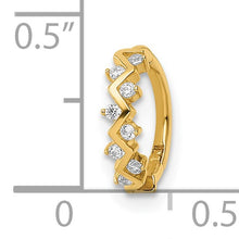 Load image into Gallery viewer, 14k Yellow Gold 16 Gauge CZ Cartilage Ring

