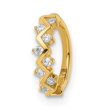 Load image into Gallery viewer, 14k Yellow Gold 16 Gauge CZ Cartilage Ring
