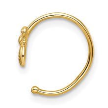 Load image into Gallery viewer, 14k Yellow Gold 18 Gauge Bumble Bee Nose Ring / Ear Cuff
