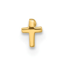 Load image into Gallery viewer, 14K Yellow Gold 20 Gauge Polished Cross Nose Stud
