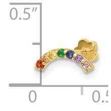 Load image into Gallery viewer, 14K Yellow Gold 18 Gauge Polished Multi-color CZ Cartilage Body Jewelry
