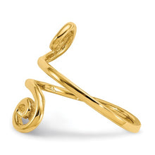 Load image into Gallery viewer, 14k Yellow Gold Swirl Toe Ring
