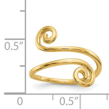 Load image into Gallery viewer, 14k Yellow Gold Swirl Toe Ring

